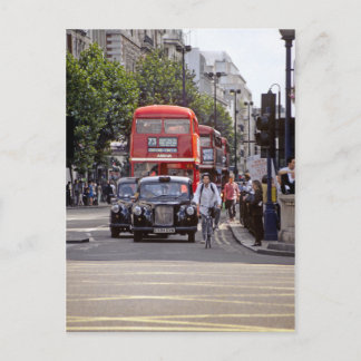Buss, Taxi på Oxford Street, London 1998 Vykort