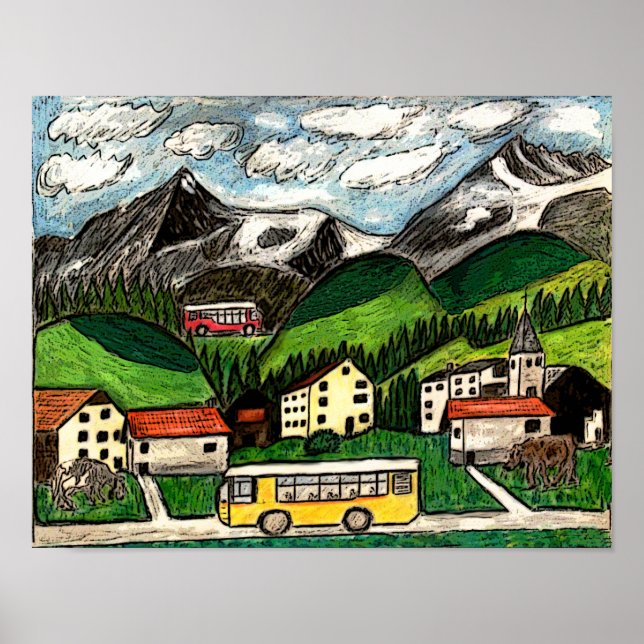 Buss Travel Poster (Framsidan)