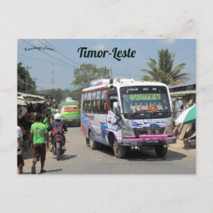 Buss vid Baucau Timor Leste Vykort