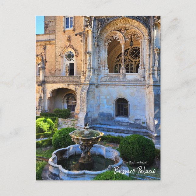 Bussaco Palacio- Det riktiga Portugal Vykort (Framsida)