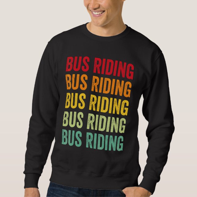 Bussåkning Bussåkning Hobbyist Regnbågsdesign Lång Ärmad Tröja (Framsida)