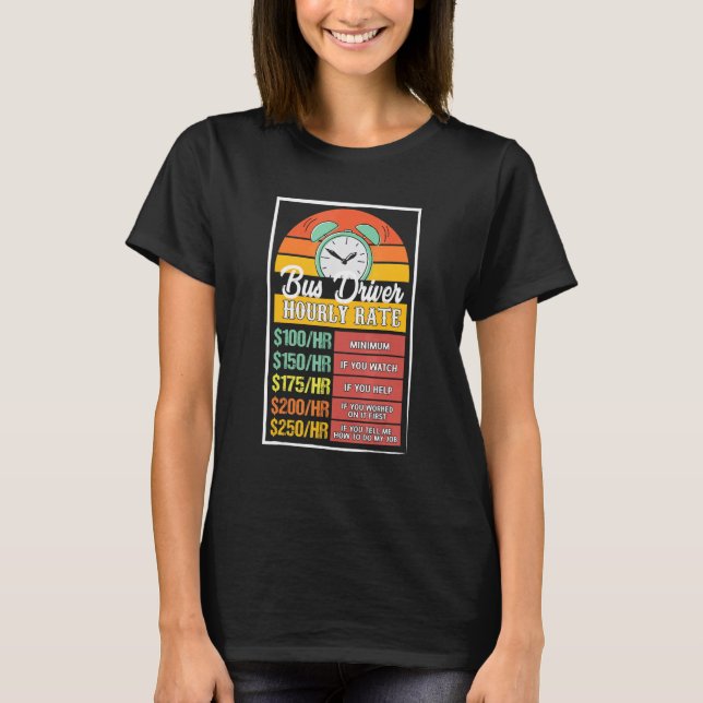 Busschaufför Timlön Gag T Shirt (Framsida)