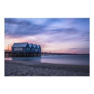 Busselton brygga på skymningen fototryck