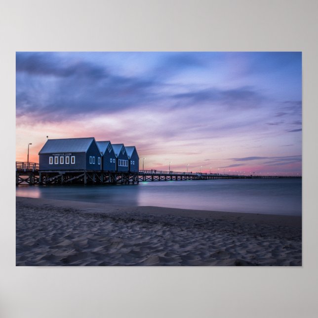 Busselton Jetty på Dusk Poster (Framsidan)