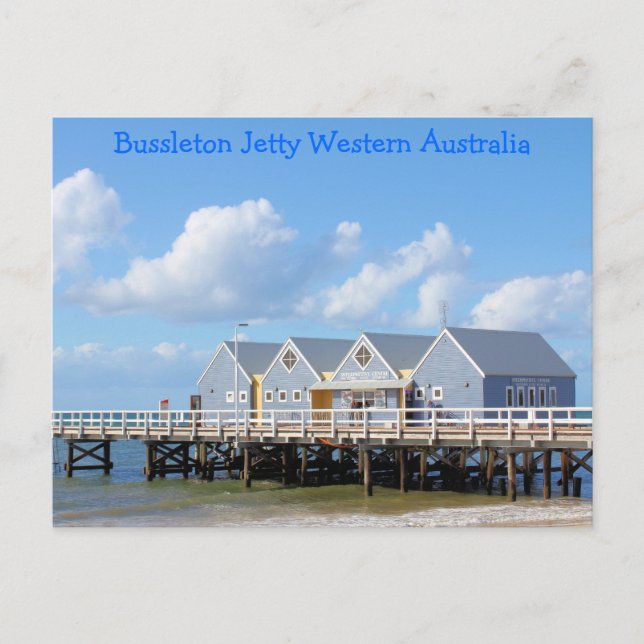 Busselton Jetty Westerna Australien Vykort (Framsida)