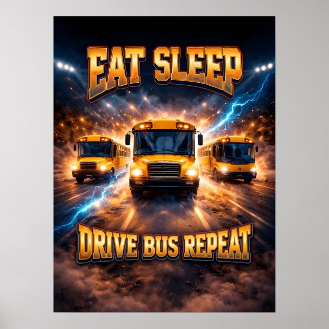 Bussförare Bootleg Retro Vintage Poster (Framsidan)