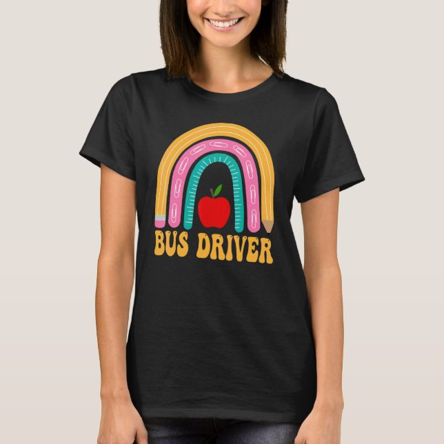 Bussförare Regnbågepenna Kvinnor Tillbaka Till Sko T Shirt (Framsida)