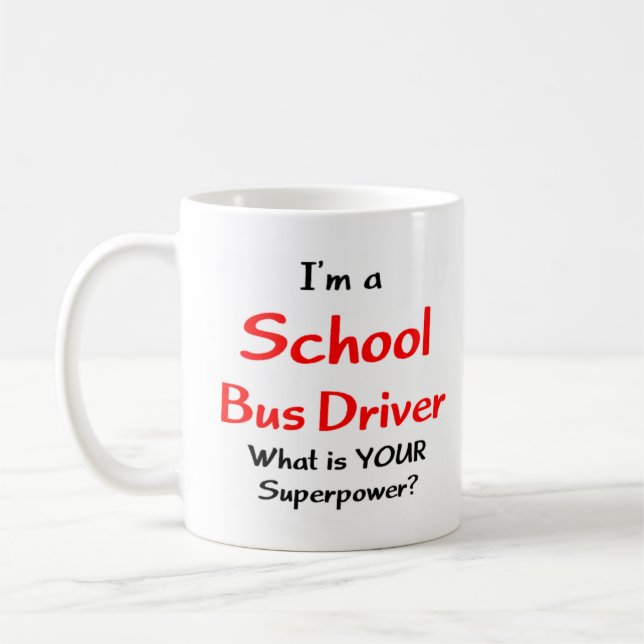 bussförare, skola kaffemugg (Vänster)