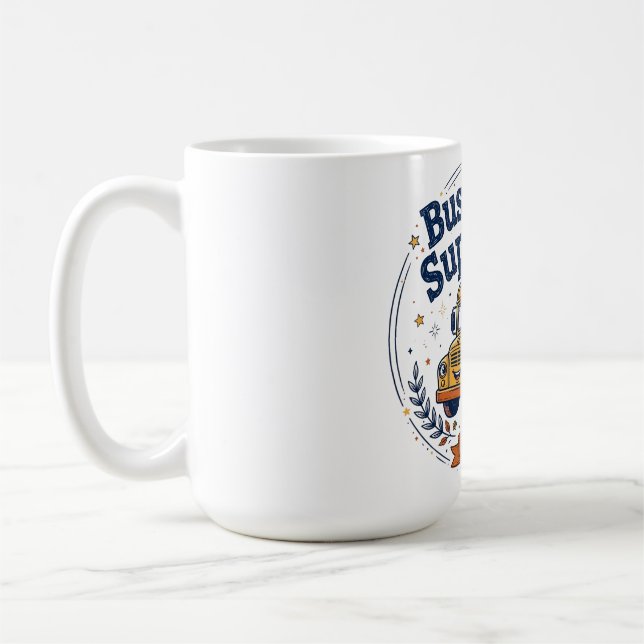 Bussförare Superstar Retro Skolbuss Kaffemugg (Vänster)