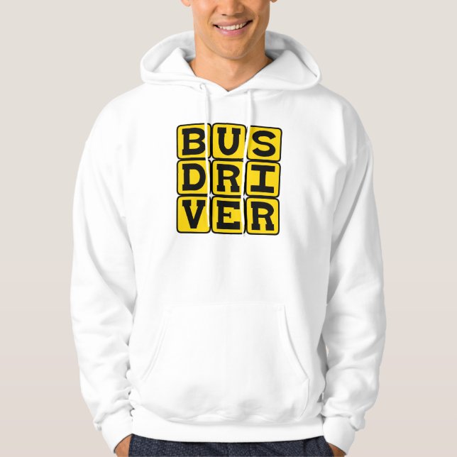 Bussförare, transportyrke sweatshirt med luva (Framsida)
