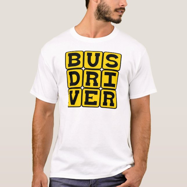 Bussförare, transportyrke tee (Framsida)