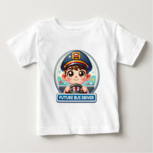 Bussförarpojkar T-shirt - Bedårande Tecknad Serie
