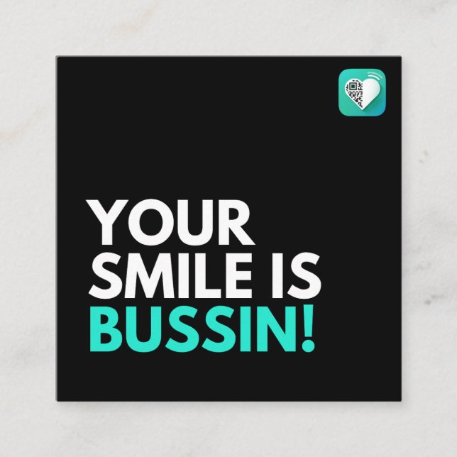 Bussin Fyrkantigt Visitkort (Framsida)