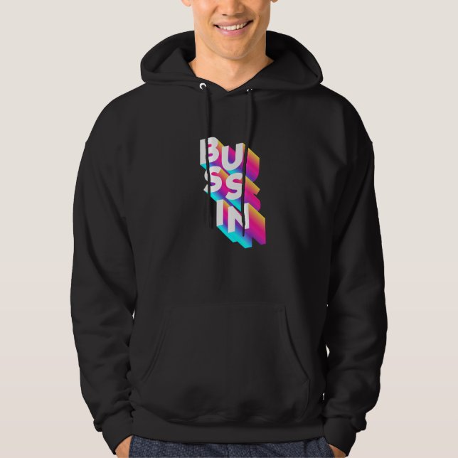 Bussin Viral Meme Slang Relatable Hoodie (Framsida)