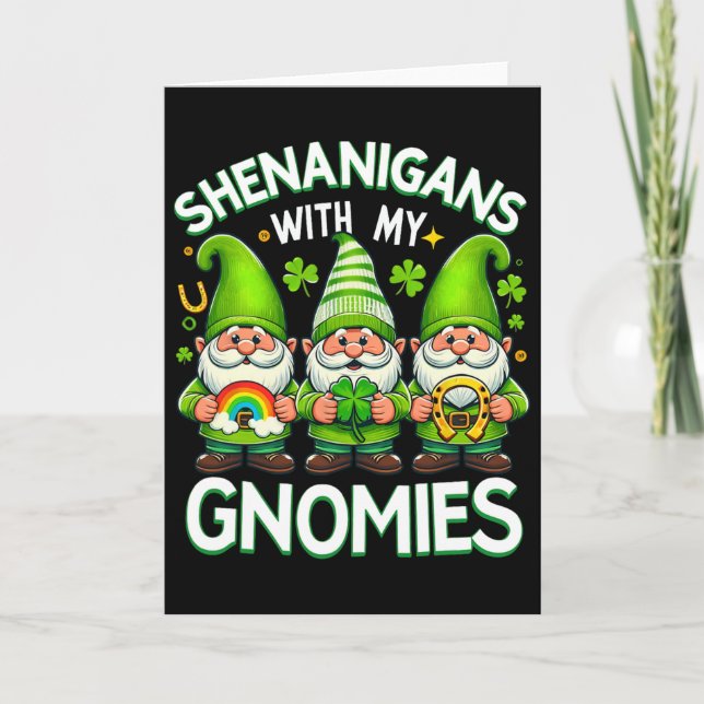 Busstreck Med Mina Tomtar St Patricks Day Tomtar Kort (Framsida)