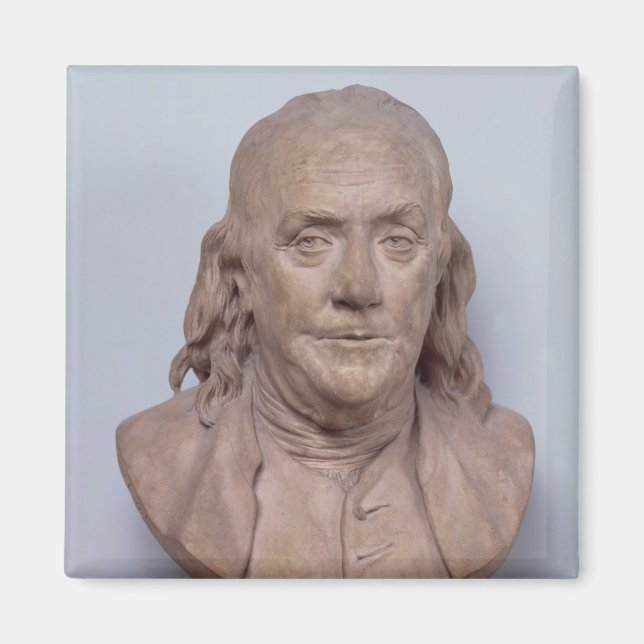 Bust av Benjamin Franklin 1778 Magnet (Framsidan)