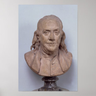 Bust av Benjamin Franklin 1778 Poster