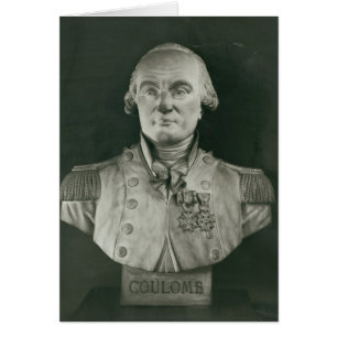 Bust av Charles de Coulomb Hälsningskort
