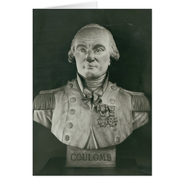 Bust av Charles de Coulomb Hälsningskort (Framsidan)