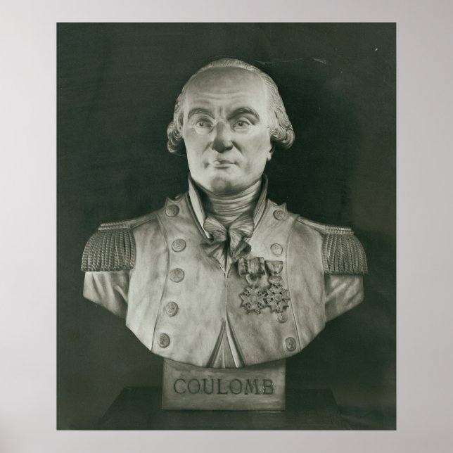 Bust av Charles de Coulomb Poster (Framsidan)
