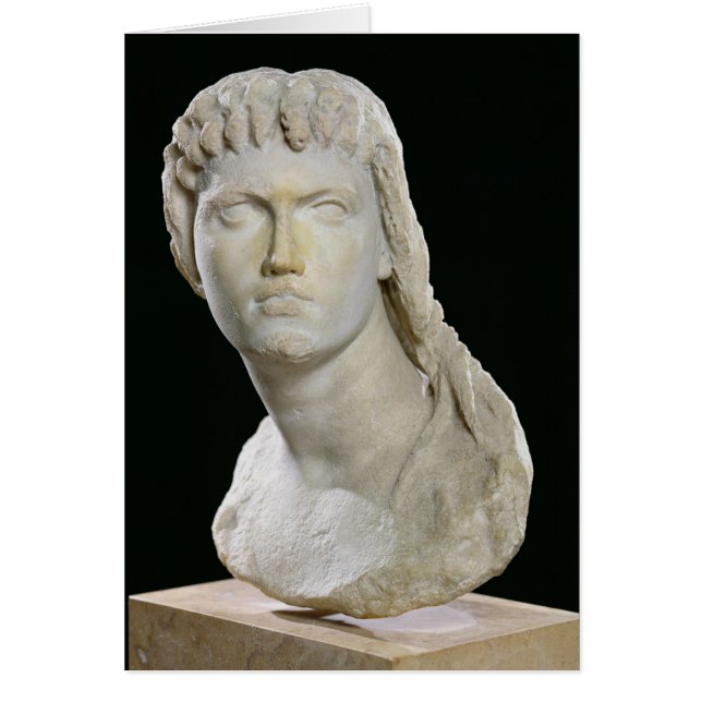 Bust av Cleopatra II eller hennes dotter Hälsningskort (Framsidan)
