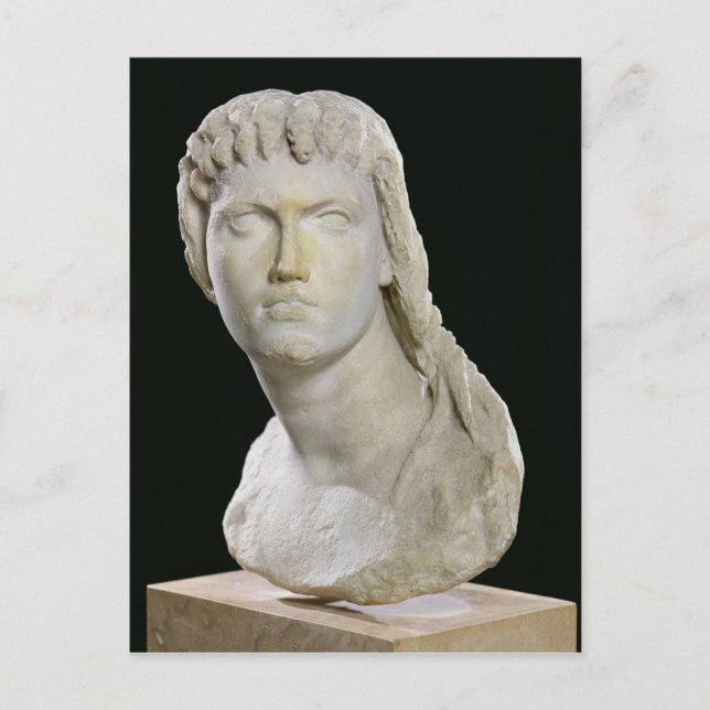 Bust av Cleopatra II eller hennes dotter Vykort (Framsida)