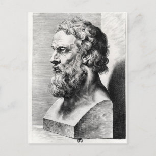 Bust av Plato graverad av Lucas Emil Vykort