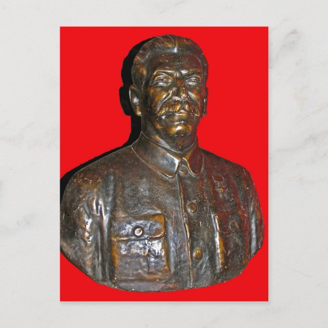 Bust av Stalin Vykort (Framsida)