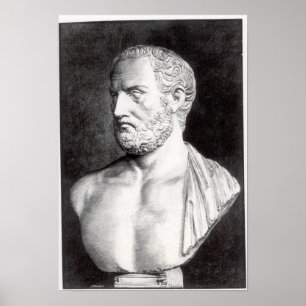 Bust av Thucydides , graverat av Barbant Poster