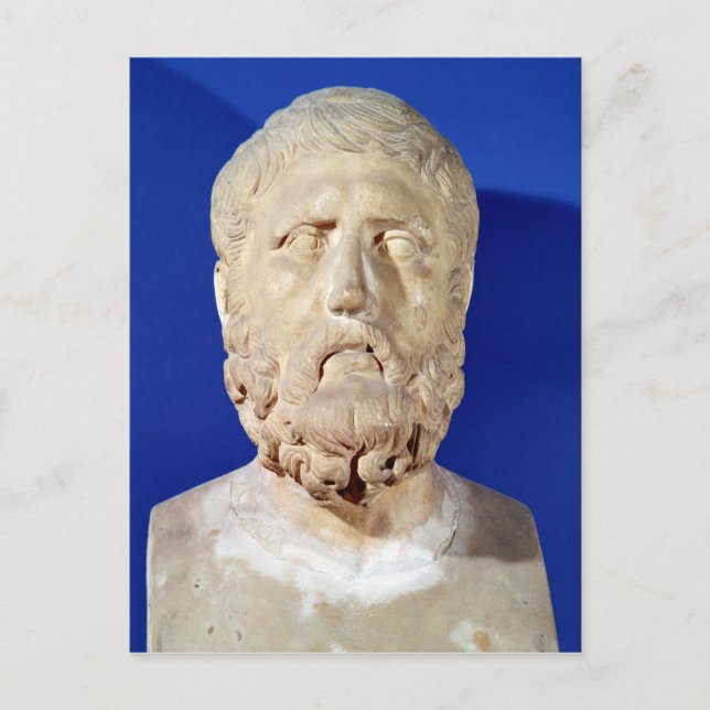 Bust av Zeno of Citium Vykort (Framsida)
