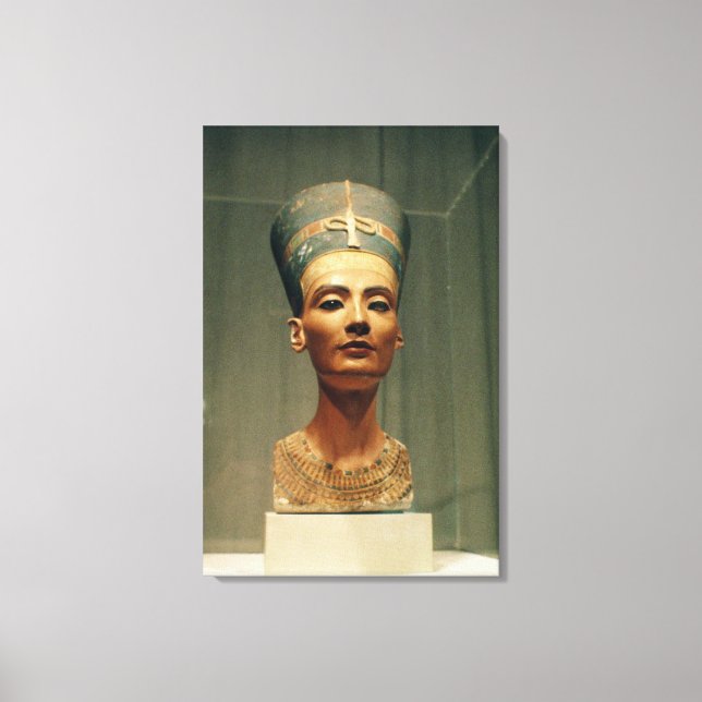 Bust från drottning Nefertiti, framsidan Canvastryck (Framsida)