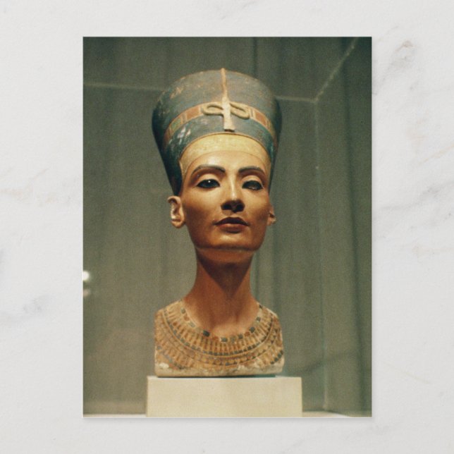 Bust från drottning Nefertiti, framsidan Vykort (Framsida)