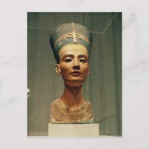 Bust från drottning Nefertiti, framsidan Vykort
