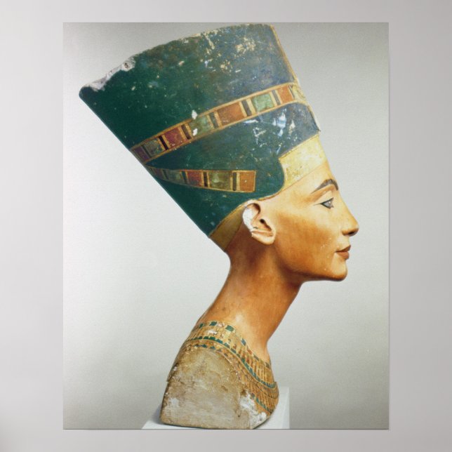 Bust från drottning Nefertiti, från studierna Poster (Framsidan)