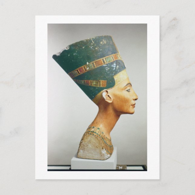 Bust från drottning Nefertiti, från studierna Vykort (Framsida)