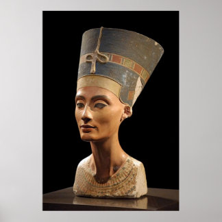 Bust från drottning Nefertiti Poster