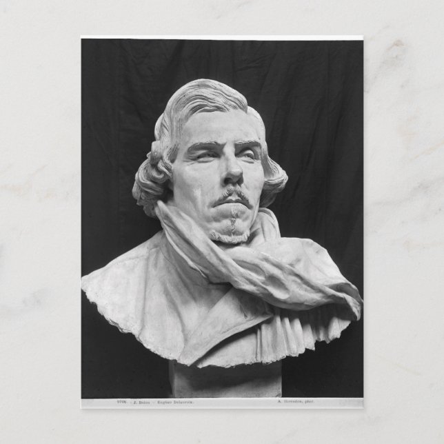 Bust från Eugene Delacroix Vykort (Framsida)