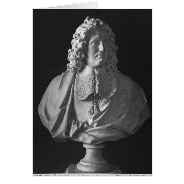 Bust från Jean-Baptiste Colbert de Torcy Hälsningskort (Framsidan)