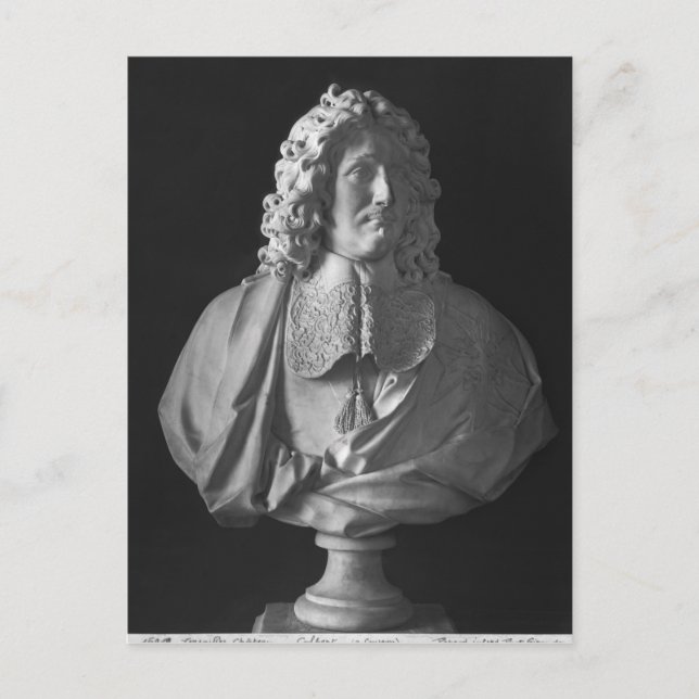 Bust från Jean-Baptiste Colbert de Torcy Vykort (Framsida)