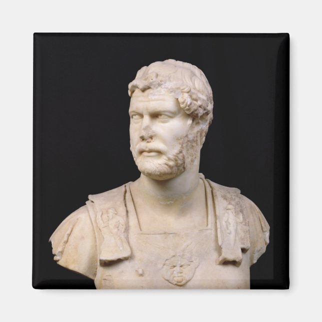 Bust från kejsare Hadrian på Kreta Magnet (Framsidan)