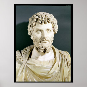 Bust från kejsare Septimus Severus Poster