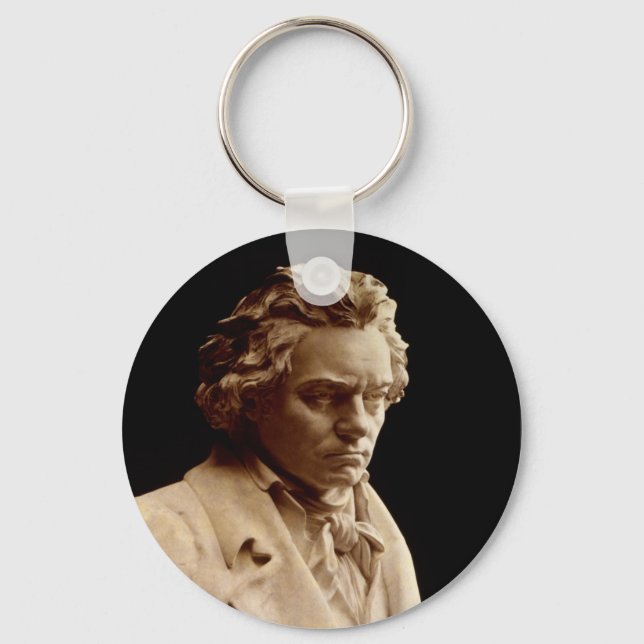 Bust från Ludwig van Beethoven Keychain Nyckelring (Framsida)