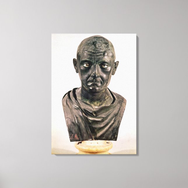 Bust från Publius Cornelius Scipio "Africanus" Canvastryck (Framsida)