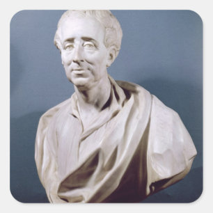 Bust of Charles de Sekdat Baron de Fyrkantigt Klistermärke