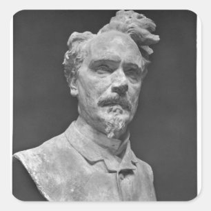 Bust of Henri Rochefort Fyrkantigt Klistermärke