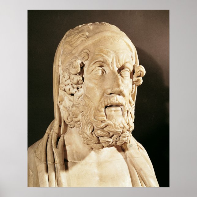 Bust of Homer, hellenistisk period Poster (Framsidan)