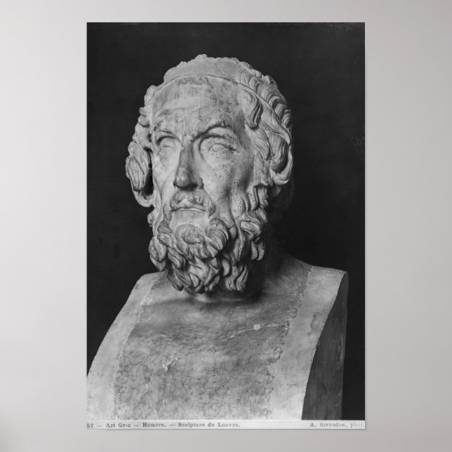Bust of Homer, hellenistisk period Poster (Framsidan)