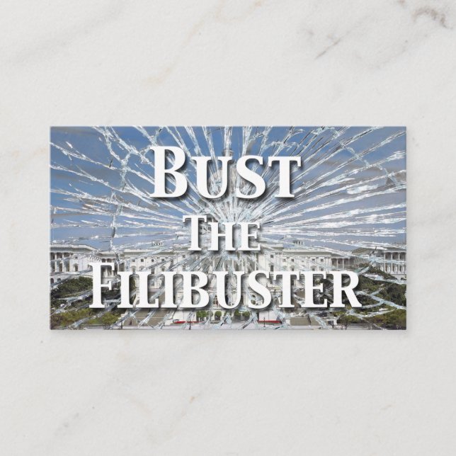 Bust the Filibuster Visitkort (Framsida)