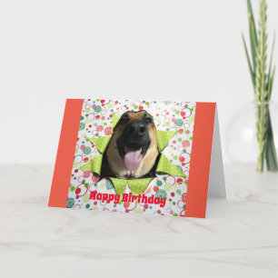 Bust ut tyskt jefherd Birthday-hälsningskort Kort