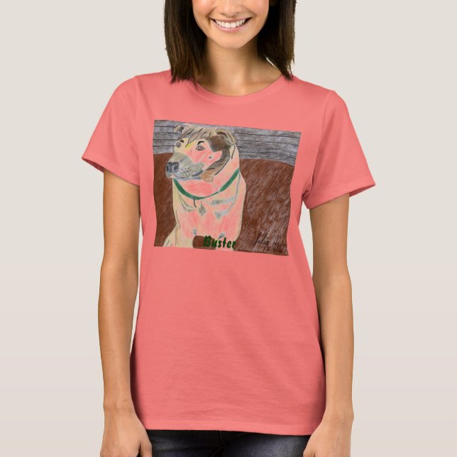 Buster på Deck T-Shirt av Julia Hanna (Framsida)